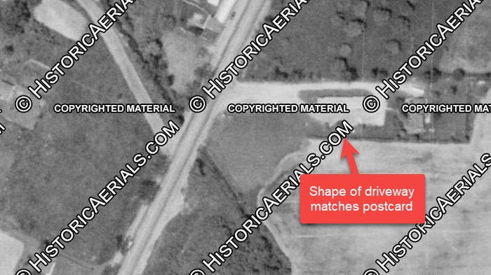 Silver Creek Motel (Poplar Motel) - 1964 Aerial (newer photo)